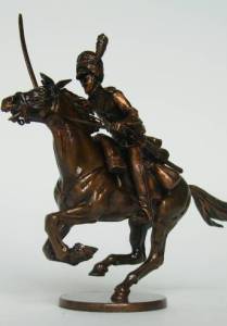 Серый шотландец – оловянная фигурка с бронзовым напылением. Масштаб – 1:32